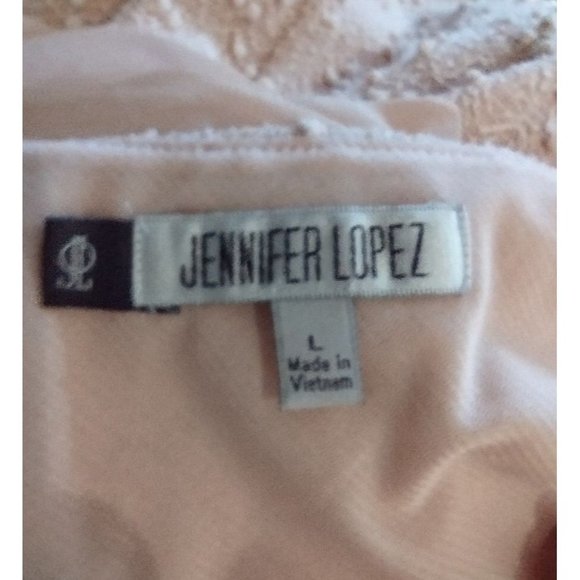 Women's Large Jennifer Lopez Pink Long Sleeve Sweater with Sparkle Embellishment - Picture 4 of 9